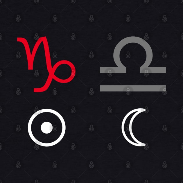 Capricorn Sun Libra Moon Zodiac Sign by Horosclothes